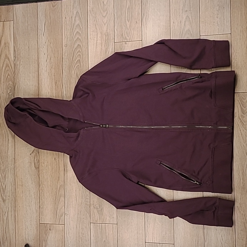 LULULEMON Dark Purple Full Zip Sz Small Mens Athletic Hooded Jacket